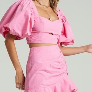 Two Piece Set In Bubblegum Pink